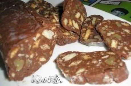 CHORIZO DE CHOCOLATE Y FRUTOS SECOS, SIN AZUCAR