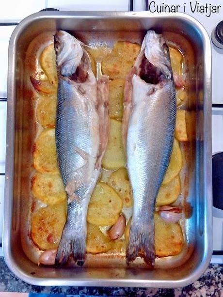 Pescado al horno con patatas