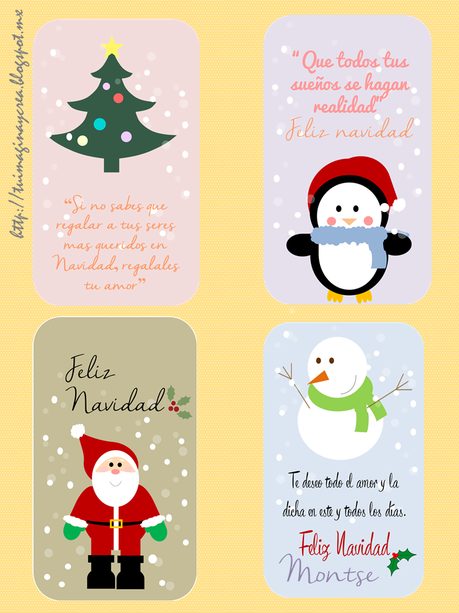 Etiquetas para navidad.