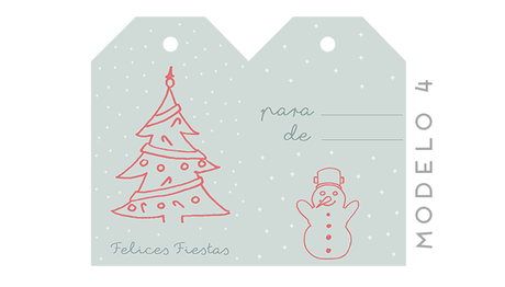 Freebies: Postales y etiquetas navideñas para imprimir