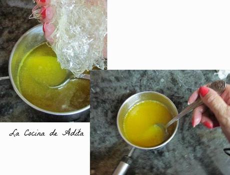 Tarta de mousse de naranjas