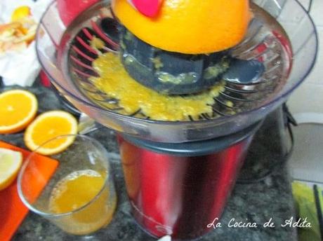 Tarta de mousse de naranjas