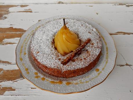 Tarta de peras y avellanas