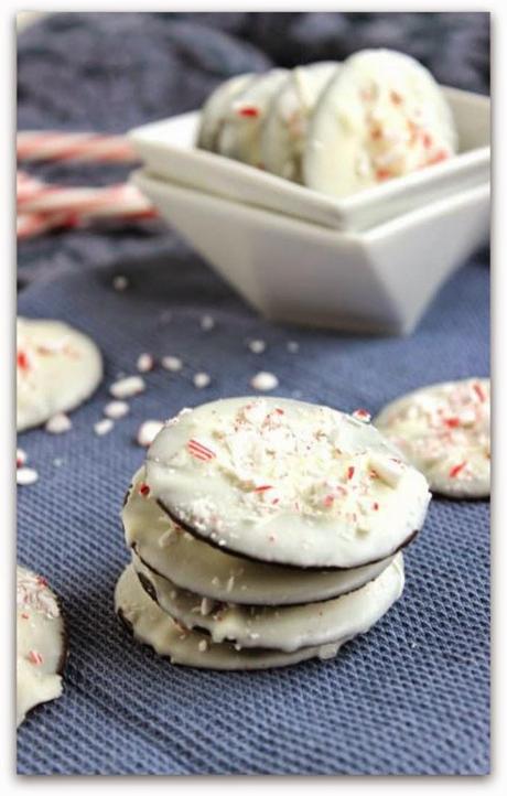 Galletas de chocolate blanco y menta para Navidad