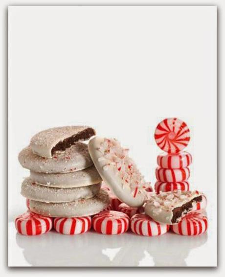 Galletas de chocolate blanco y menta para Navidad