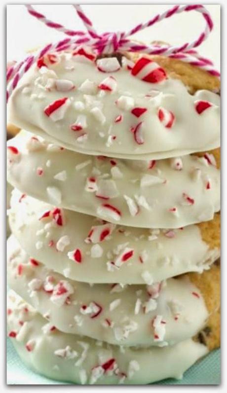 Galletas de chocolate blanco y menta para Navidad