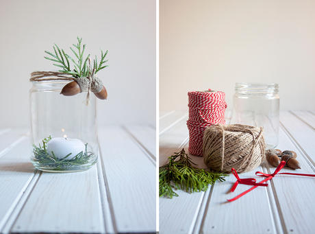 SMALL & LOW COST DIY PORTAVELAS PARA NAVIDAD