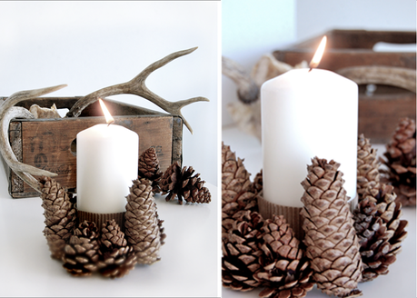 SMALL & LOW COST DIY PORTAVELAS PARA NAVIDAD