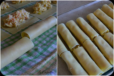 Canelones de marisco faciles para navidad