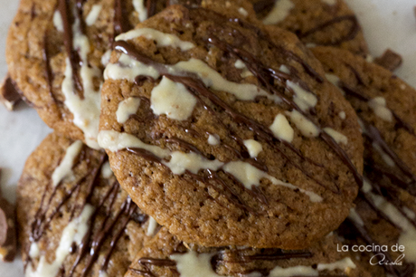 Galletas de calabaza a los tres chocolates