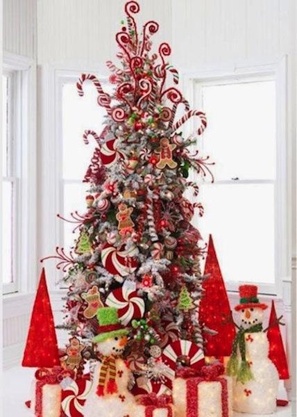 arbol de navidad decorado con caramelos