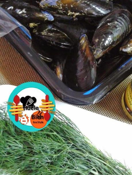 Espaguetis con chumichurri de eneldo