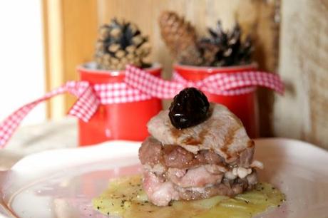 receta: solomillo de cerdo con pure de cebolla roja y pera