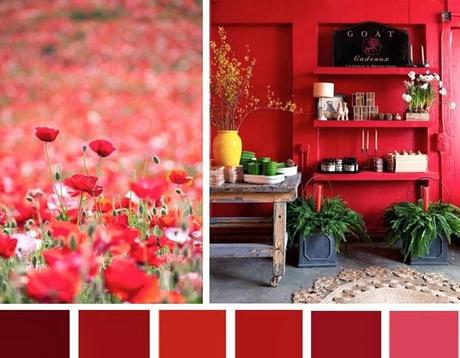 Decorar en rojo intenso