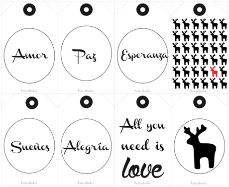 Mi casa en Navidad + etiquetas descargables