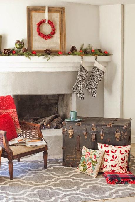 1 chimenea: 2 ideas para decorarla en #navidad