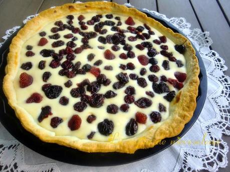 Tarta de frutos del bosque y queso