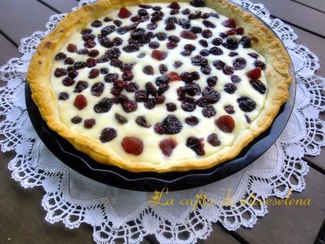 Tarta de frutos del bosque y queso