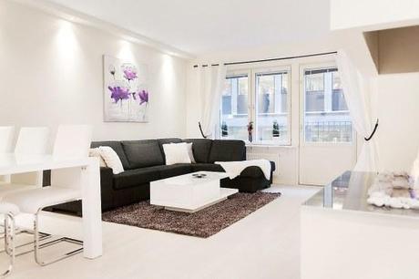 80 m² de lujo para parejas exigentes estilo nórdico moderno de lujo diseño interiores diáfanos decoración en blanco decoración diseño vestidores decoración de interiores modernos minimalistas decoración de interiores decoración de dormitorios walk in closet cocinas blancas modernas blog decoración nórdica