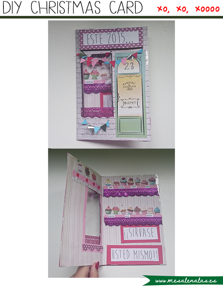 DIY CHRISTMAS CARD. A CUTE VINTAGE BAKERY