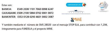 Foto: Has tu donación para apoyar a la investigación de la #ELA en los siguientes números de cuenta: #STOPELA