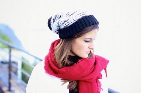 Black and White Beanie