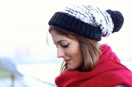 Black and White Beanie