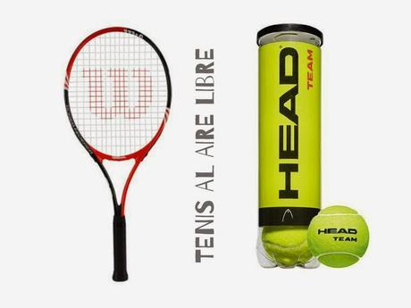 raqueta de tenis wilson, pelotas de tenis head team