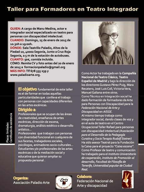 Taller de teatro para formadores en Teatro Integrador