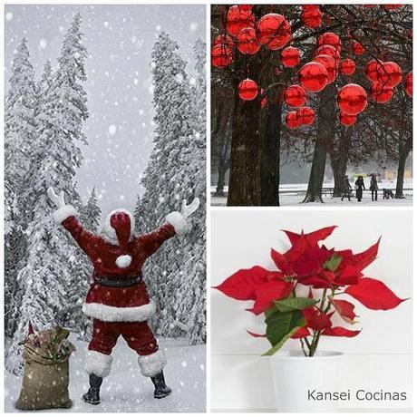 Cocinas con los Colores de la Navidad decoración-navideña-en -la-cocina