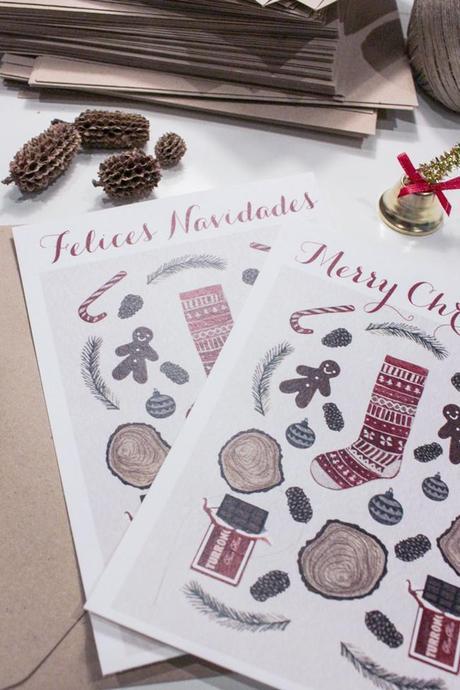 Postal navideña de Srta Edwina para descargar