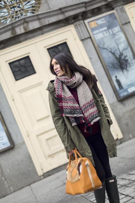street style barbara crespo gema caamaño mika shop bag pepe jeans coat fashion blogger outfit blog de moda