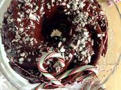 Candy Cane Dark Chocolate Bundt Cake #Bundtbakers