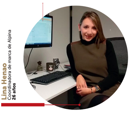 lina henao coordinadora de marca de Alpina