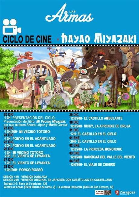 El sábado 20 de diciembre, un día para Studio Ghibli en Zaragoza