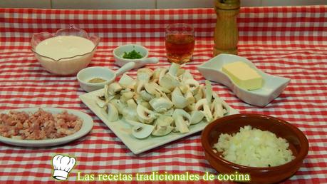 Receta de champiñones a la crema