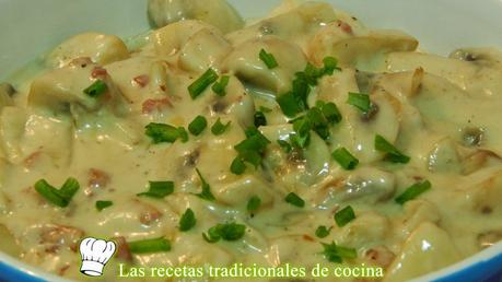 Champiñones a la crema