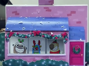 Cuando animadores saludan Navidad