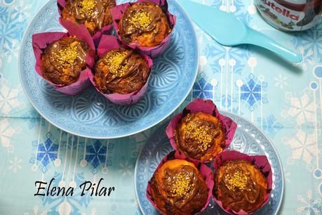 Muffins de Nutella y queso crema