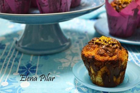 Muffins de Nutella y queso crema