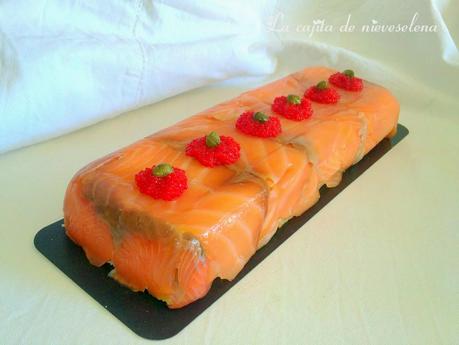Pastel de queso y salmón