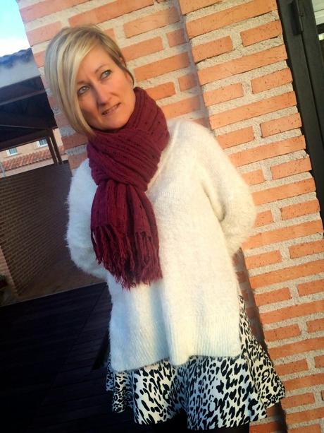 Biker+animal print+burgundy