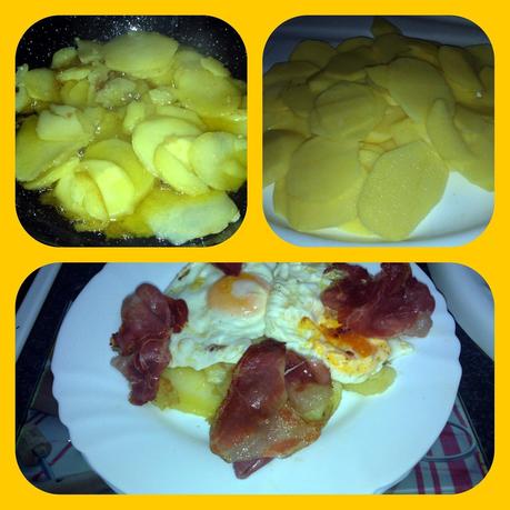 HUEVOS ESTRELLADOS CON JAMÓN