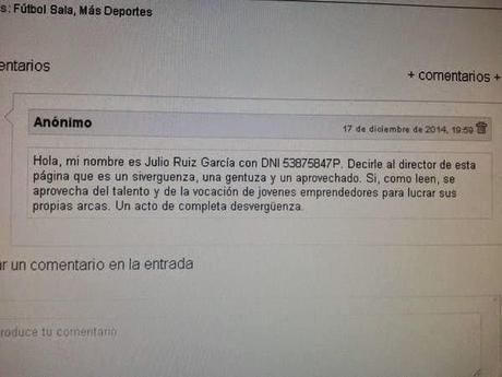 Comunicado oficial sobre difamaciones ante el medio y el director