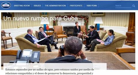 La Casa Blanca abre página web en español dedicada a Cuba