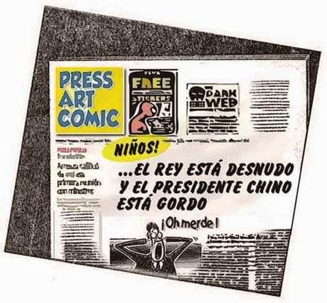 front page tipo cómic