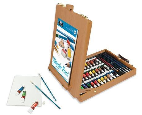 Paquete de 48 tubos de pintura acrílica y pinceles, multicolor