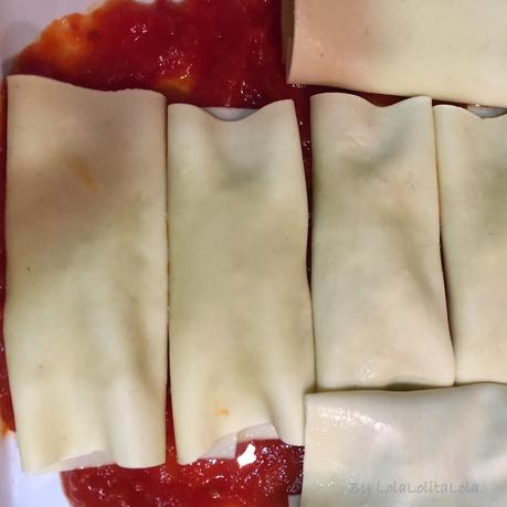 CANELONES LIGEROS DE SETAS JAMON Y VERDURAS (DESAFÍO LIGERO  PARA ANTES DE NAVIDAD)