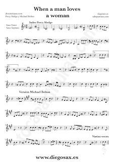 When a man loves a woman de Percy Sledge partitura de Oboe Balada Pop - Rock