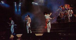 Queen durante la actuación de Rock In Rio